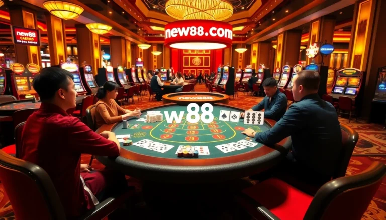 Experience thrilling gaming opportunities at new88.com with vibrant casino tables and lively players.